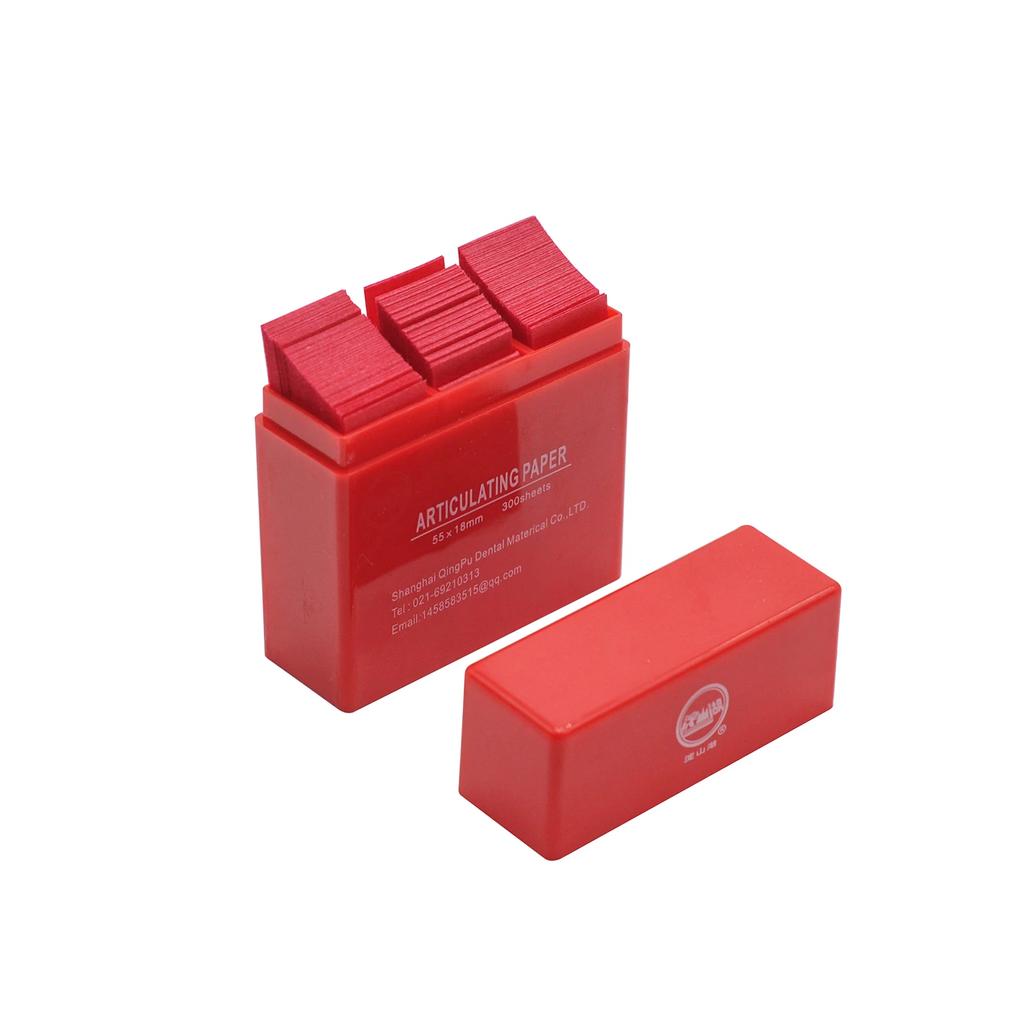 300Sheets Dental Lab Articulating Paper Dual Color Red Blue 55X18Mm Bite Mark Strips Teeth Occlusion Check Dentist Tools