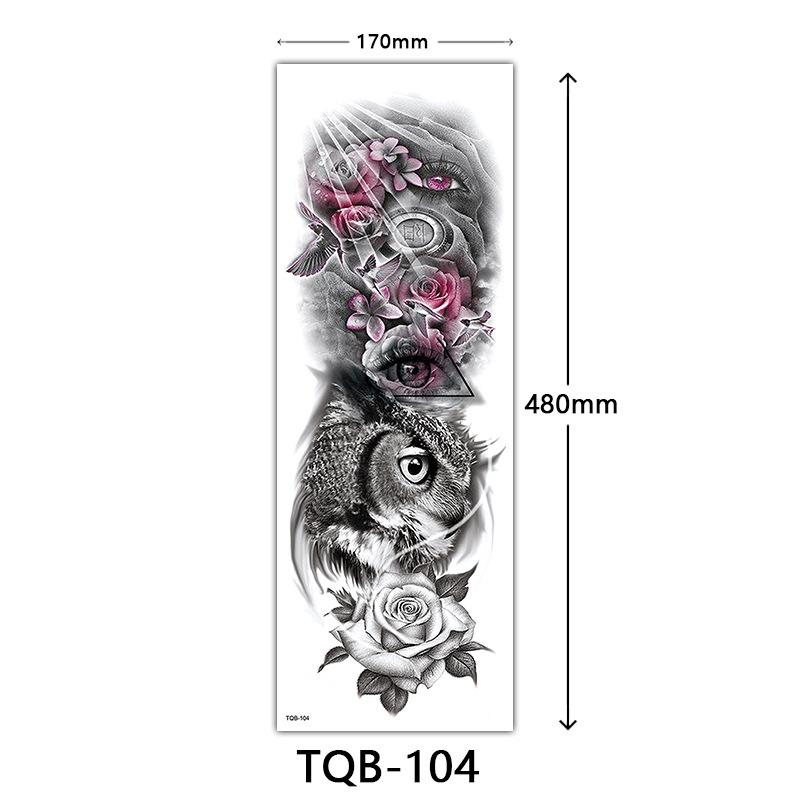 Full Arm Tattoo Sticker Full Arm, Full Arm Big Picture Tattoo Sticker, Flower Arm Tattoo Sticker Tattoo