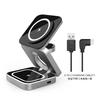 Travel Magnetic Wireless Charging Station 3 In 1 for IPhone 15 14 13 12 Pro/Max,Apple Watch 8, AirPods 3/2,Foldable Phone Hold