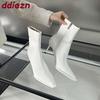 Moda Moda Szpiczasty Nosek Damskie Kostkę Nowoczesne Buty Damskie Cienkie Obcasy Buty Seksowne Panie Krótkie Buty Zamki Buty Szpilki