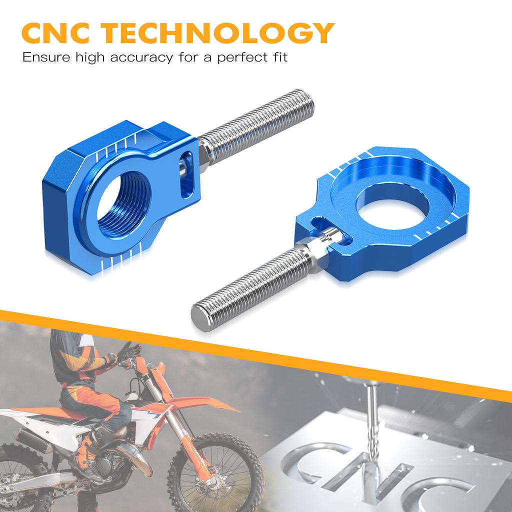 NICECNC For Husqvarna TE 300 2024 TE 250 FE 250 FE 350 FE 450 501 Rear Chain Adjuster Axle Block TC 125 FC 250 TX 300 2023-2024