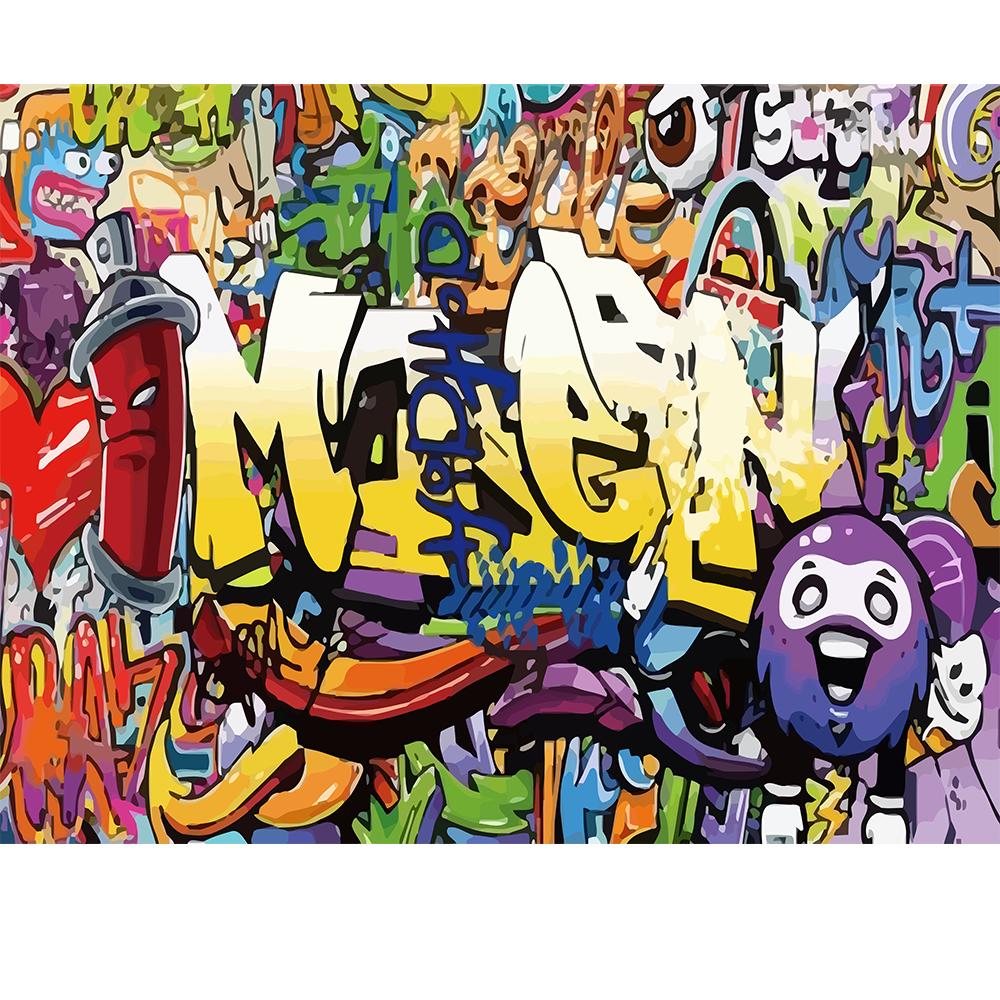 Graffiti Wall Mural Colorful Graffiti Wallpaper For Boys Children's Rooms Living Room Backdrop 3d Murals