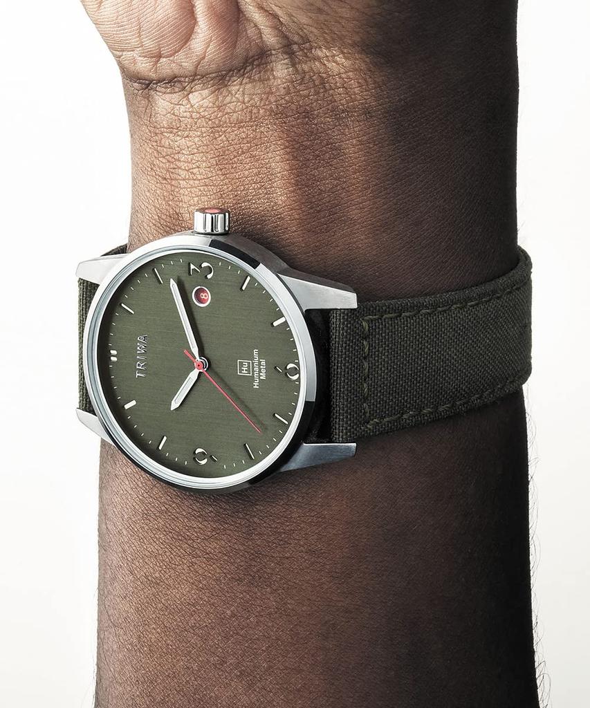 TRIWA TIME FOR PEACE HUMANIUM 39 HU39GR-CL080912 Men's Humanium Metal Green Watch [Official Import]