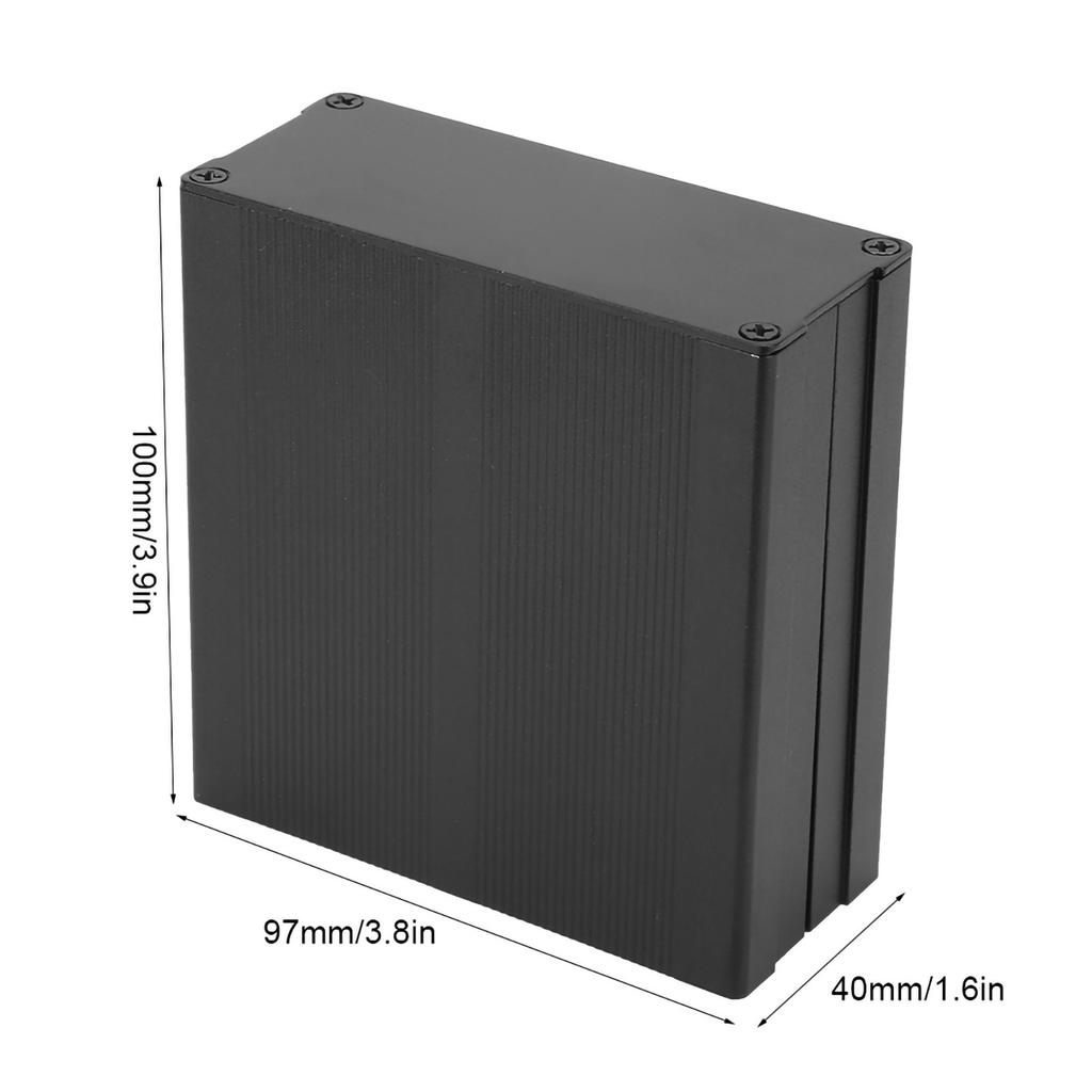 Matte Black Aluminum Printed Circuit Board Instrument Box Enclosure Electronic Project Case