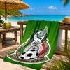 Mexico Football Crest Beach Towel, Quick-drying, Easy to Care for, Suitable for Both Fitness and Beach Vacations,Sports Essential