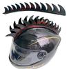 Rubber Dirt Biker Motorcycle Helmet Dual Color Cockscomb Decoration Motocross Biker Helmet Spikes Mohawk Sticker