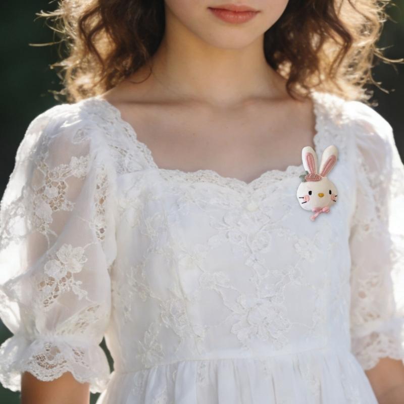 Playful Cartoon Animal Fabric Brooch Soft Textile Pin Fashion Accessory Pin For Casual Outfits And Fashion Styles