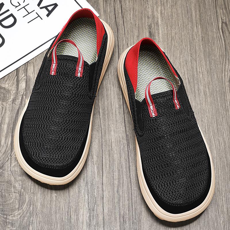 New Men's Summer New Single Shoes Lightweight Breathable Sports Mesh Shoes Casual Wear Resistant Cloth Shoes