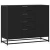VidaXL Buffet noir 92x35x76 cm bois d’ingénierie, meuble de rangement, meuble de rangement de cuisine, meuble de rangement 3300825