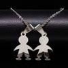 Collane Famiglia Ragazzi Ragazza Acciaio Inossidabile Collana Mama Ciondoli Per Donne Uomini Bambini Gioielli colares feminino masculino N535SR