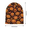 Halloween Kürbis Mond Sterne Mütze Warme Haube Kappe für Erwachsene Strickmütze Kopfbedeckung Slouchy Schal Skullies Mützen für Damen Herren