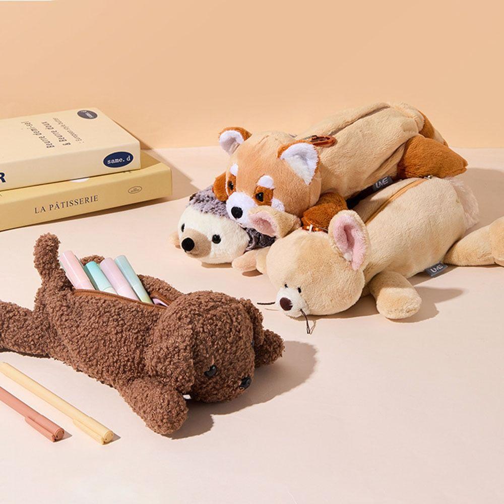Large Capacity Pencil Case Cartoon Animal Stationery Organizer Gift Storage Bag  Student