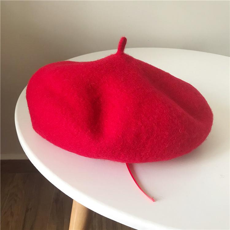 Autumn and Winter New Women's Beret Cashmere Fashion Bud Hat Trendy Versatile Casual Soft Girl Painter Hat
