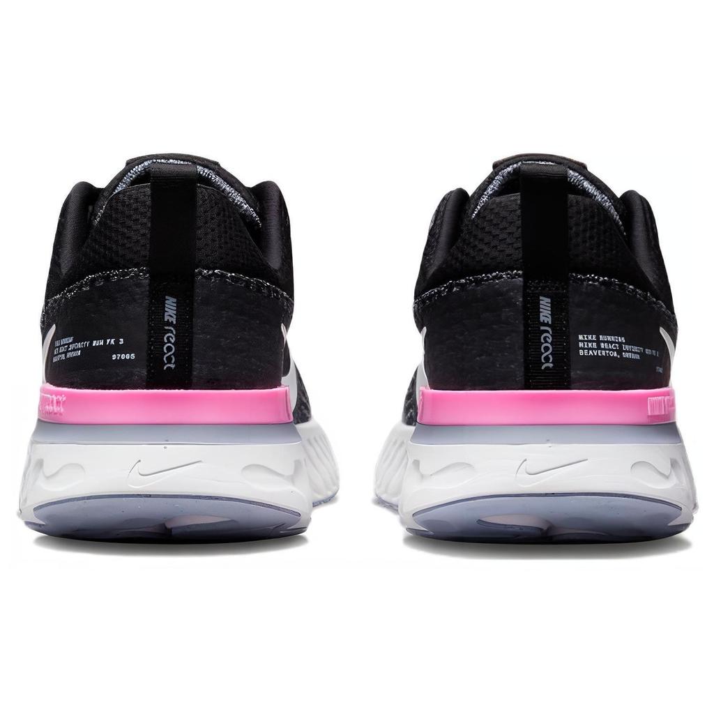 Nike React Infinity Run Flyknit 3 Black Football Grey Pink Men Sneakers DZ3014-001