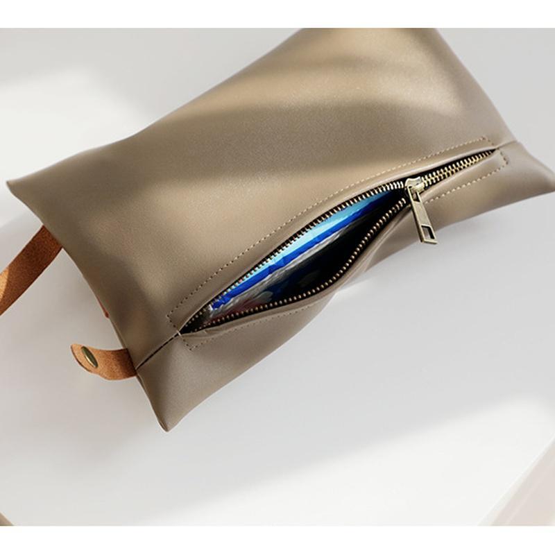 Housse de mouchoirs simple pour voiture, sac en papier à suspendre, décoration de la maison, housse de mouchoirs en cuir