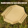 Turtle Water Bowl Anti-Slip Reptile Pool Dish 2-in-1 Stain-Resistant Turtle Bathing And Feeding Tub For Snake Gecko Tortoise