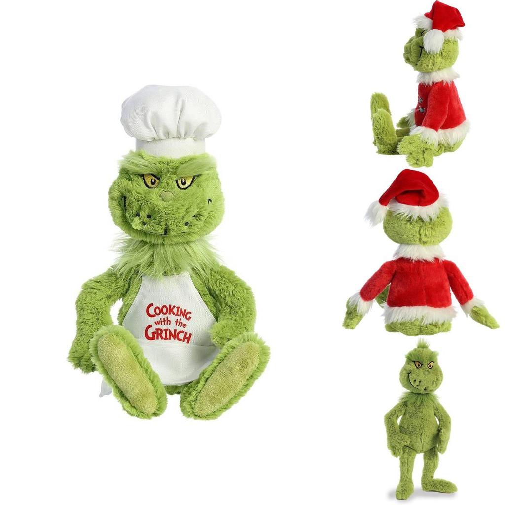 Grinch Crăciun Bucătari Costumează Jucării de Pluș Păpuși Umplute Cadou pentru Copii Moale Drăgălaș