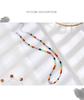 Korean Style S925 Sterling Silver Smiley Face Rainbow Necklace - Niche Beaded Clavicle Chain for Women
