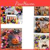 Premium Quality Halloween Balloon Wreath With Confetti Balloons And Giant Pumpkin Balloons