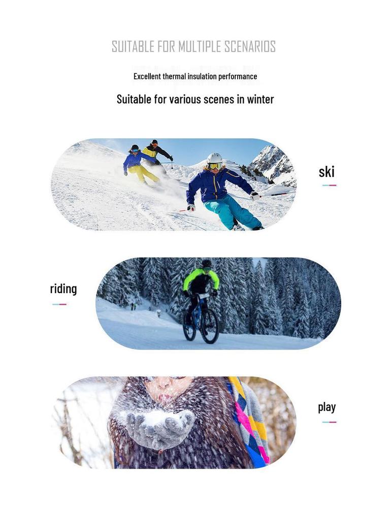 Windproof Fleece-Lined Gloves: Non-Slip, Touchscreen, Warm Cycling & Driving Gloves for Women & Men