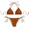 Damen Sexy Bikini Set Neckholder String Tie Side Zweiteiliger Badeanzug Mini Triangle