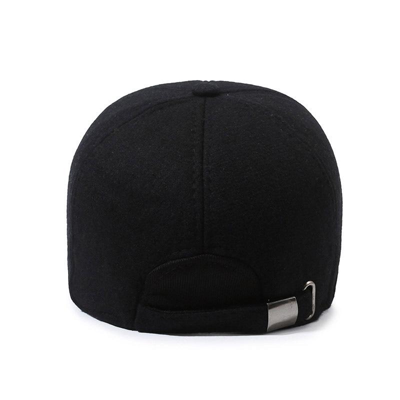 Autumn Winter Middle-Aged Baseball Cap Men's Cotton Cap Thick Ear Protection Cap Peak Cap
