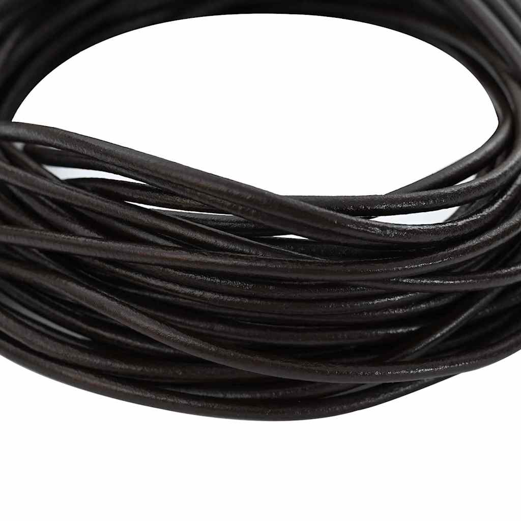 Leather Cord Dark Brown Ø2.5 mm x 5 m Leather