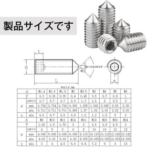 200-Piece Hex Socket Set Screw Set, 304 Stainless Steel Set Screws, M3/M4/M5/M6/M8, 10 Types (20 of Each), for Connections and Repairs, Includes Clear