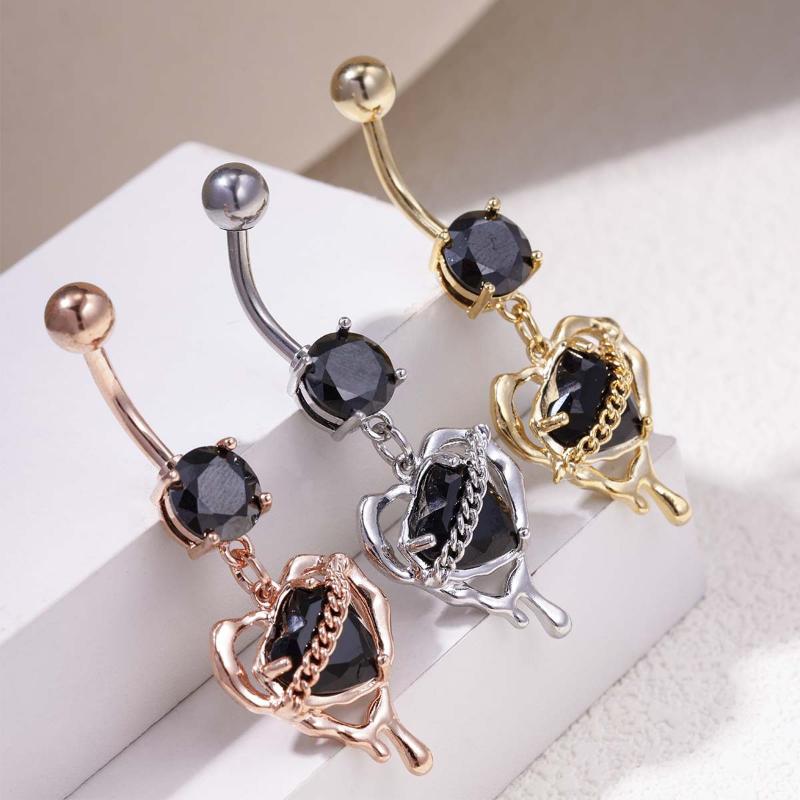1Pcs 2026 Creative Heart-Shaped Spider Belly Button Ring – Stylish, Trendy Navel Piercing Jewelry