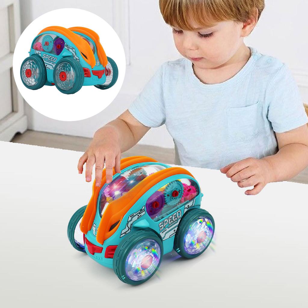 Kinder Elektro Stunt Auto 360 Grad Flip Rotierendes Stunt Auto Spielzeug mit Licht und Musik