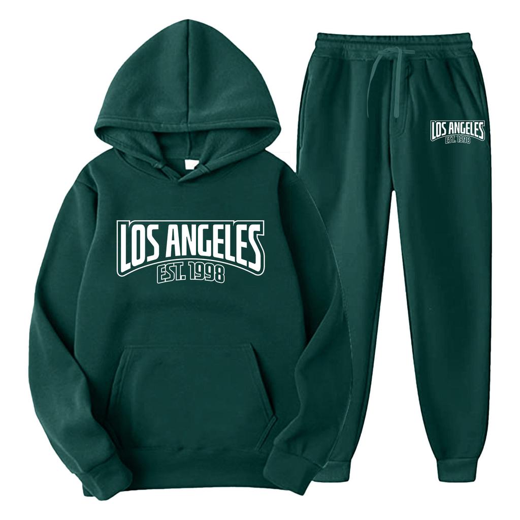 New cross-border foreign trade pullover men's and women's same sports sweater set fashion sweater sweatpants fleece hoodie set