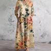 Abiti casual con scollo a V e maniche 2/1 primavera estate moda donna