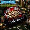 Custom Name VfS Crest Flame Blanket Lightweight Ideal Bedding Blanket Perfect for Travel, Camping, Living Rooms, Sofas, Christmas Gift