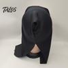 Full Head Black Scarf Mask Halloween Skull Mask, with Breathable Mesh Eyes Design, Mirror Texture Headscarf for Adults Party Props Face
