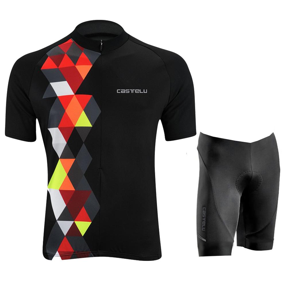 Outdoor Cycling Suit Men's Cycling Clothing Summer Bicycles Jersey Sets Mountain Bike Bib Shorts Motocross Triathlon Maillot Shirts Ciclismo