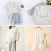 Breathable Pure Cotton Double-Layer Crepe Fabric For Bedding Home Wear Pajama Summer Dress DIY Clothing Cloth 135x50cm/500cm