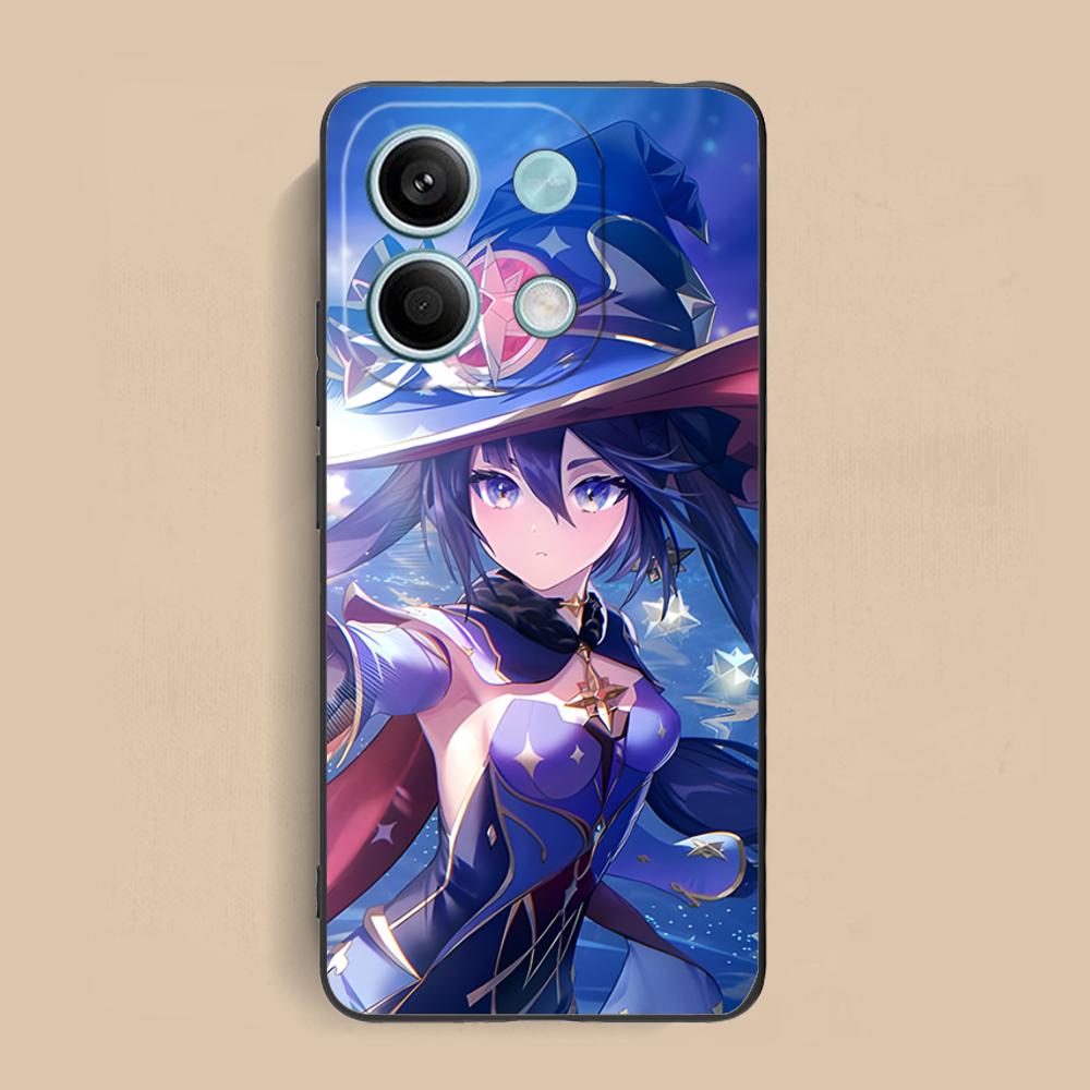 Game GI Mona Matte TPU Mobile Phone Case for Xiaomi Redmi 15 14 13 12 A5 3 2 1 C Plus 4G 5G Colorful Printing Cover