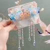 Han Chen Jewelry: Girls' Hanfu Headwear - Butterfly Flower Tassel Clips for Ancient Costume