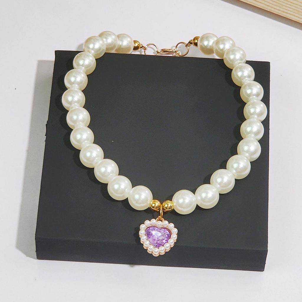 1 Pc Cat Pearl Necklace Cats & Dogs Fashionable Retro Cute Pendant Teddy Ragdoll Daily Wear Photo Shoots Decoration.