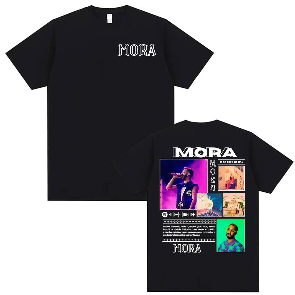 Rapper Mora Lo Mismo Dela Otra Vez Tour 2025 Merch Tshirts Unisex Fashion Hip Hop Vintage T Shirt Unisex Short Sleeve Tshirt Tops