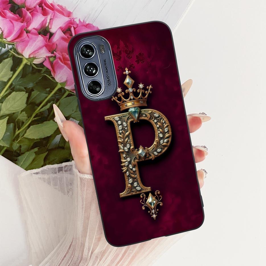 Für Motorola Moto G62 5G Hülle Niedliche Krone Buchstaben Abdeckung Stoßfest Weiches TPU Handyhülle Für Motorola G62 Moto G 62 MotoG62 5G Taschen