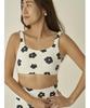 Emi Wellness Training Wear Chamomile Print Bra White & Top, 14WCT251203, Women's,