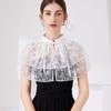 2024 Elegant Chinese Style Lace Cape & Cheongsam Cardigan with Cloud Shoulder Collar