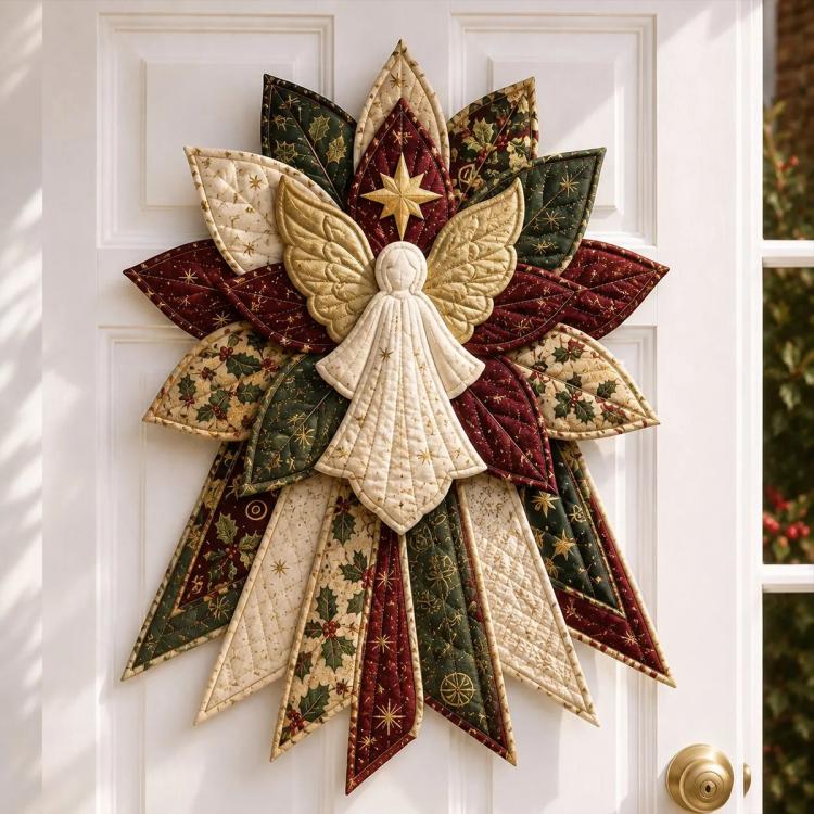 Festlicher gesteppter Weihnachts-Türhänger DIY Nähset