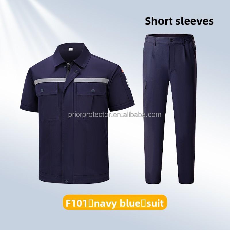 Pure Cotton Unisex Workwear Suit Electric Welder Spring Autumn Breathable Anti-Scald Wear-Resistant Stain-Resistant Anti-static S