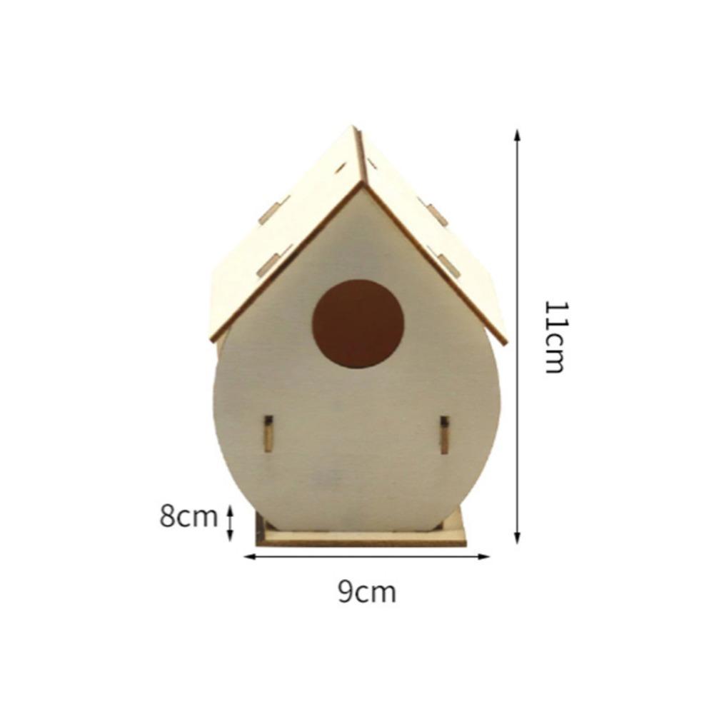 Wooden Bird Nest Hous DIY Hummingbird Cages Easy To Assemble Hanging Birdhouse  Outdoor