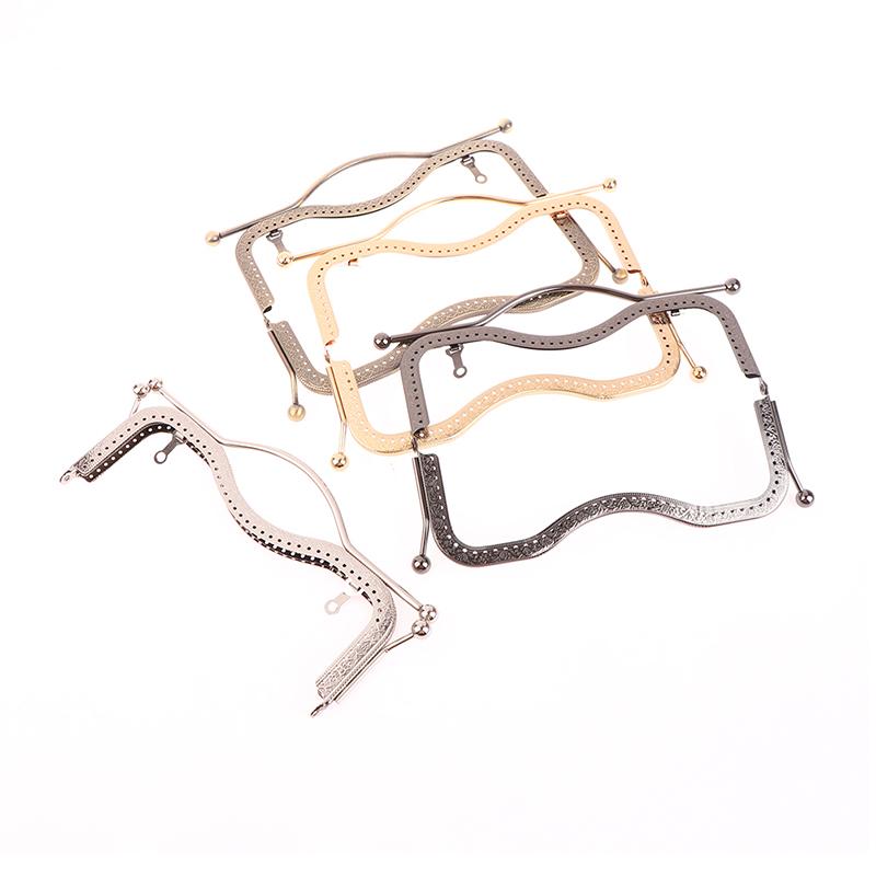 1 Stück Modische Damen Taschen Griff Metall DIY Münzbeutel Tasche Griff Handtasche Verschluss Schloss Bogenrahmen Taschen Zubehör