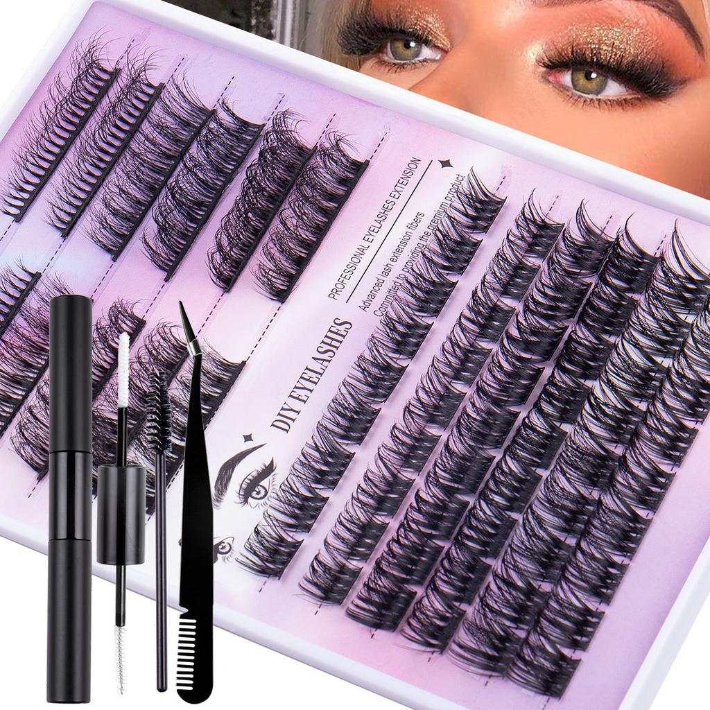 Diy Segmented Single-Cluster False Eyelashes Grafted Eyelashes Large-Capacity Combination Set