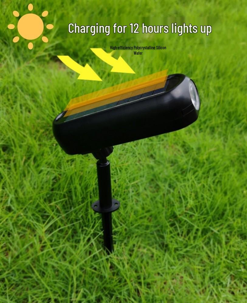 Solar LED Spotlights for Outdoor Lawn, Garden, and Courtyard Lighting