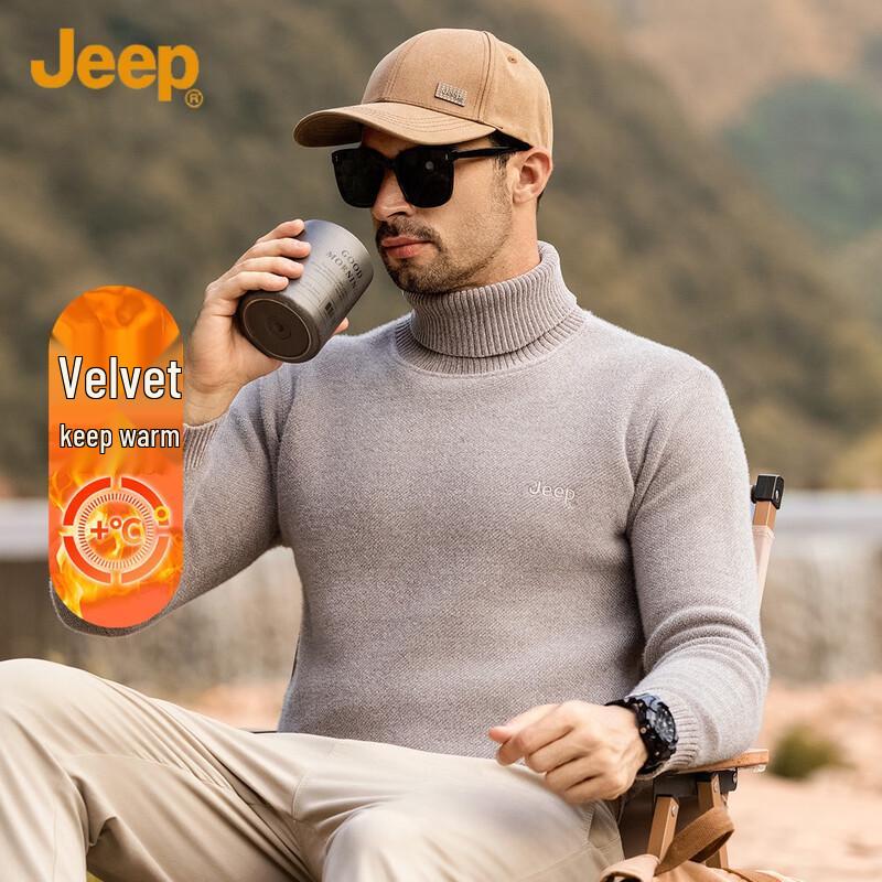 

JEEP Men s Winter Fleece Turtleneck Sweater 2XL